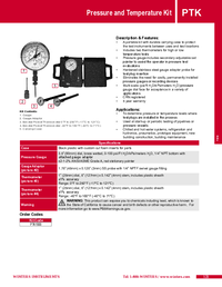 Thumbnail of document Data Sheet - PTK Pressure & Temperature Kit